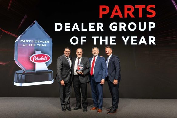 Ohio Peterbilt. receiving the 2024 Peterbilt Parts Dealer of the Year award
